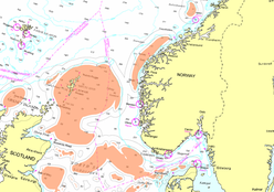 Eksempel på et frarådningskart i Nordsjøen