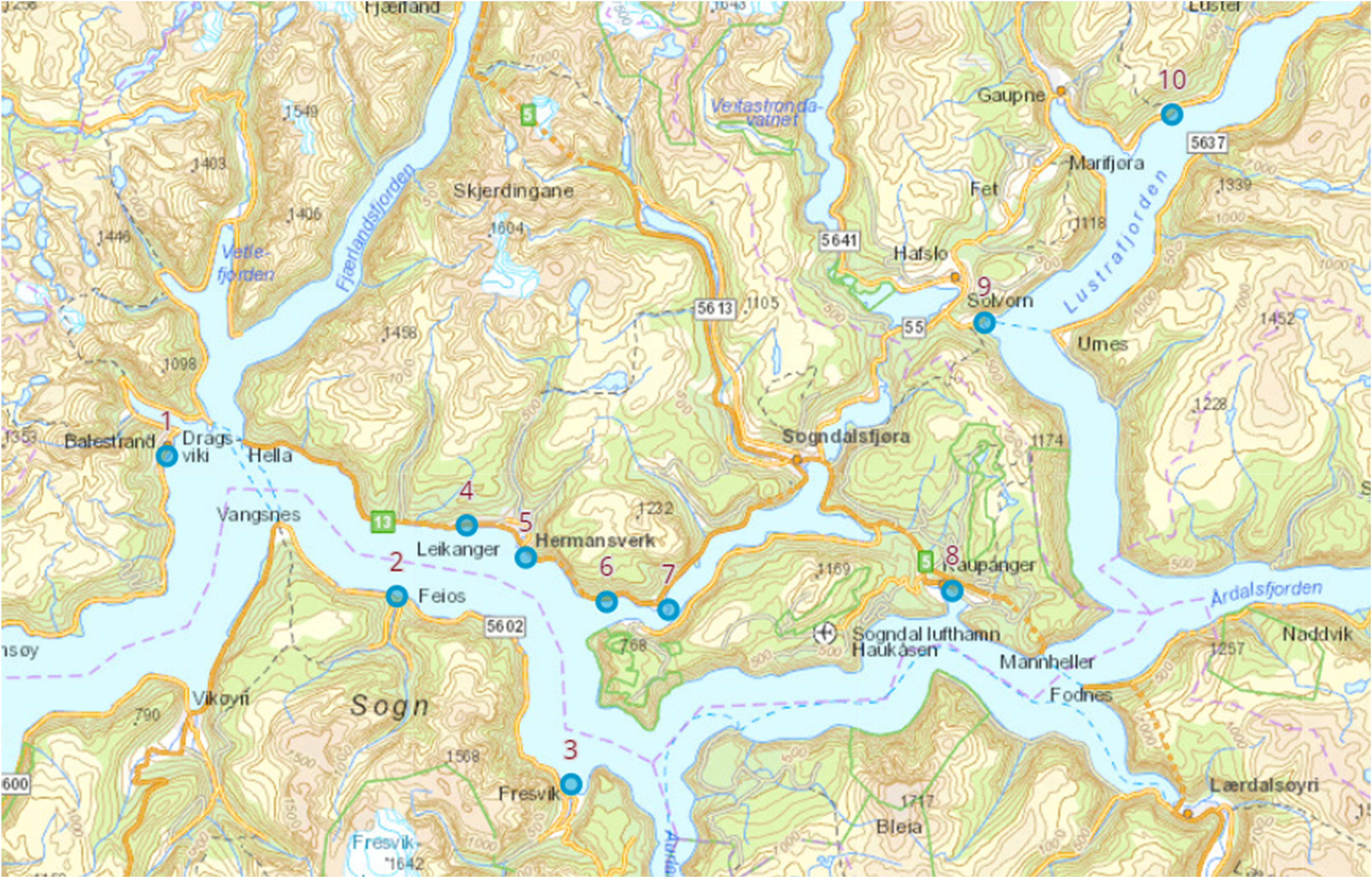 Kart posisjoner Sognefjorden rev.png