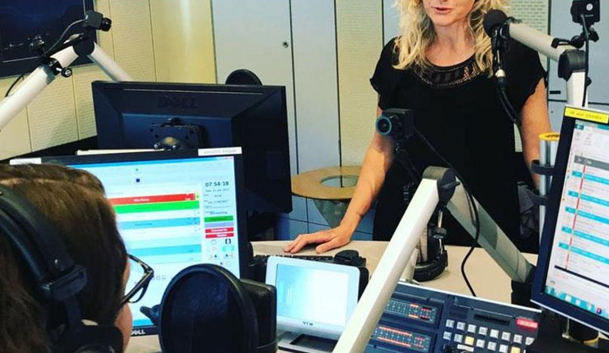 
Mette Skern-Mauritzen i studio i NRK Troms