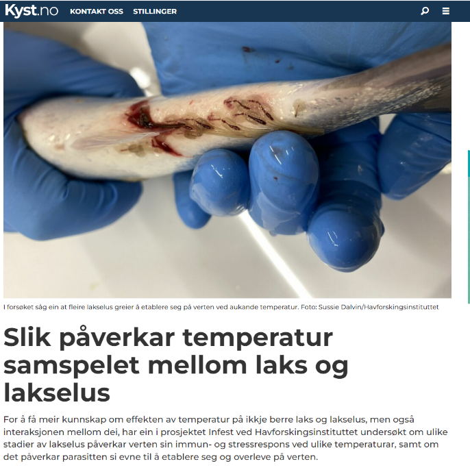 Publisering av temperaturforsøket i Norsk fiskeoppdrett