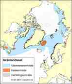 Kart over utbredelsesområde for grønlandssel